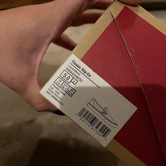 Vans slip on leopard cheetah print size 5 youth / women’s 6.5 - Picture 2 of 3